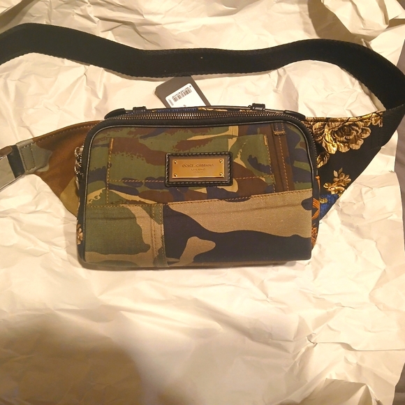 Dolce & Gabbana CAMO PATCHWORK BUMBAG, Waist Bag, Fanny Bag NWT - Picture 2 of 9